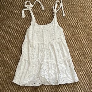 White eyelet dress